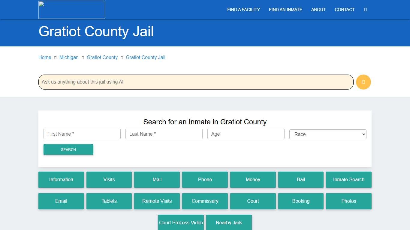 Gratiot County Jail Ithaca MI Inmate Info & Services