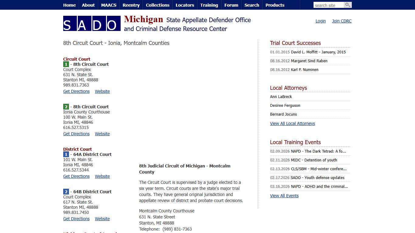 SADO - Community - 8th Circuit Court